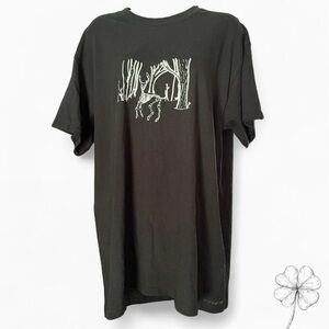 Gildan Black and White Spooky Forest Graphic Tee